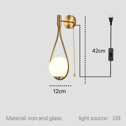 Nordic Glow Plug-In Wall Sconce Light