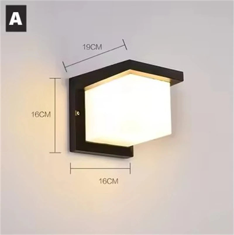 Modern Black LED Outdoor Wall Sconce