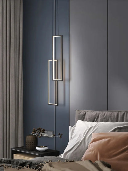 Modern Rectangle LED Pendant Light Living Room