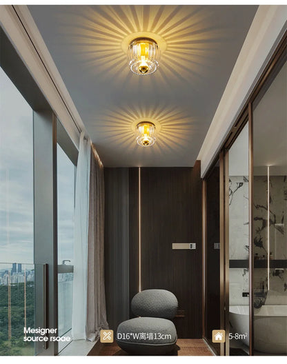 Elegant LED Glass Wall Sconce for Modern Spaces