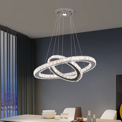 Crystal Ring LED Pendant Chandelier
