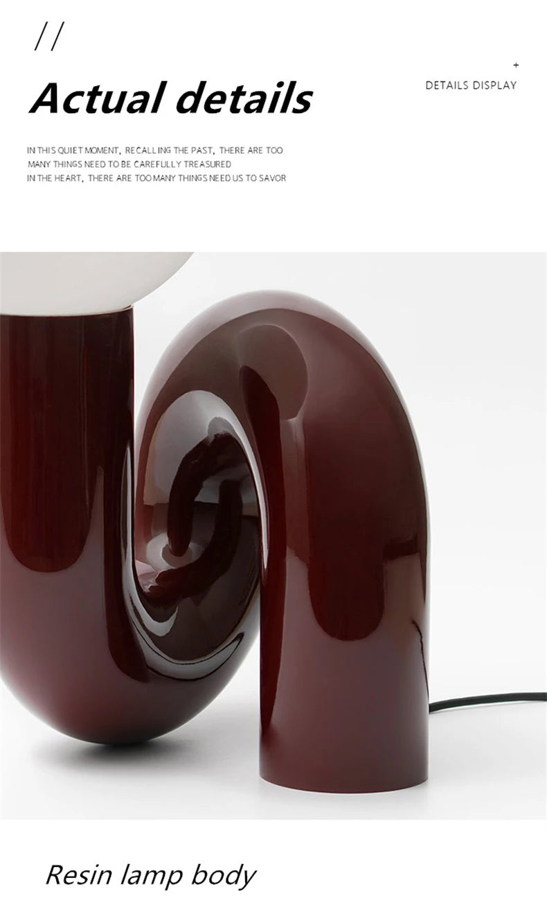 Nordic Glow: Minimalist Glass Desk Lamp