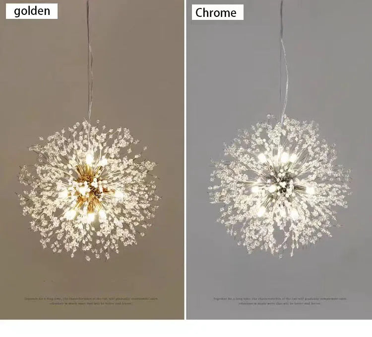 Dandelion Crystal LED Pendant
