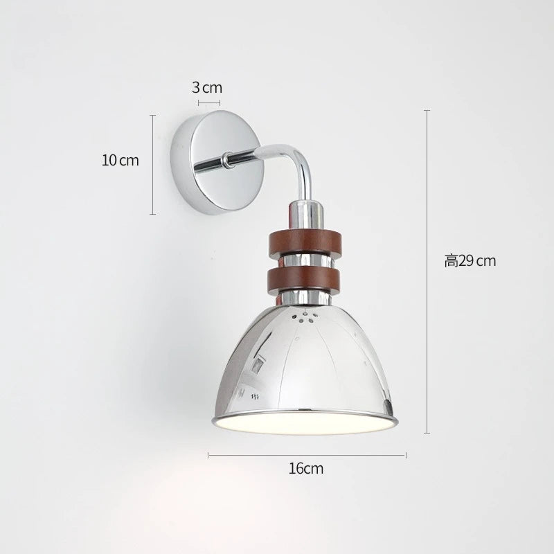 Retro Rotatable Wooden Wall Sconce Light
