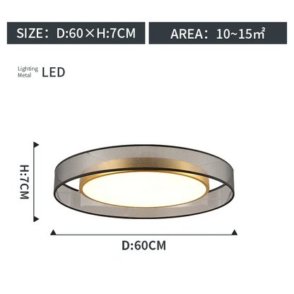 Nordic Copper LED Round Ceiling Light