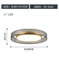 Nordic Copper LED Round Ceiling Light