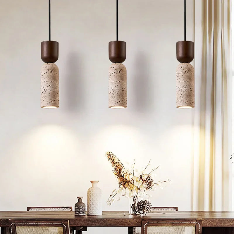 Wabi-Sabi Stone Bedside Pendant