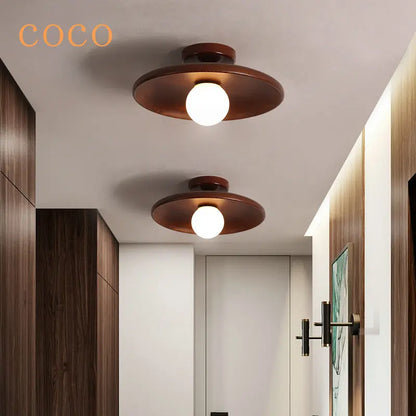 Fensycoco Handcrafted Wooden Ceiling Lamp