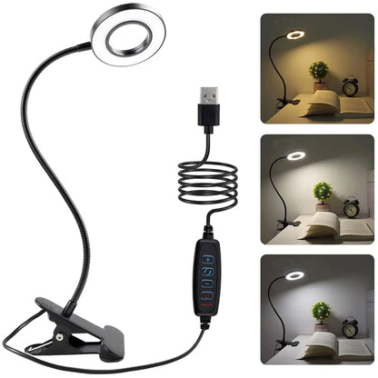 FlexiGlow 360° Clip-On LED Desk Lamp