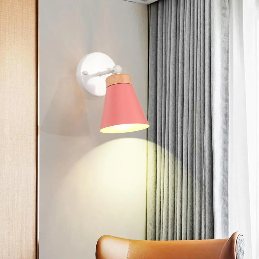 Nordic Glow: Wooden Wall Sconce Light Fixture