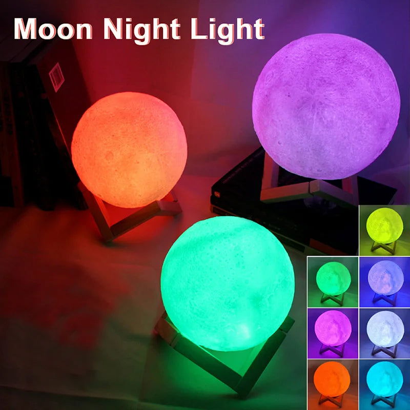 Galactic Moon Glow: Kids' Night Light Delight