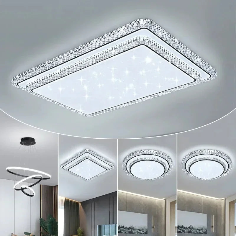 LustreGlow Simple LED Ceiling Chandelier