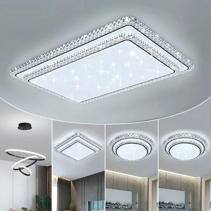 LustreGlow Simple LED Ceiling Chandelier