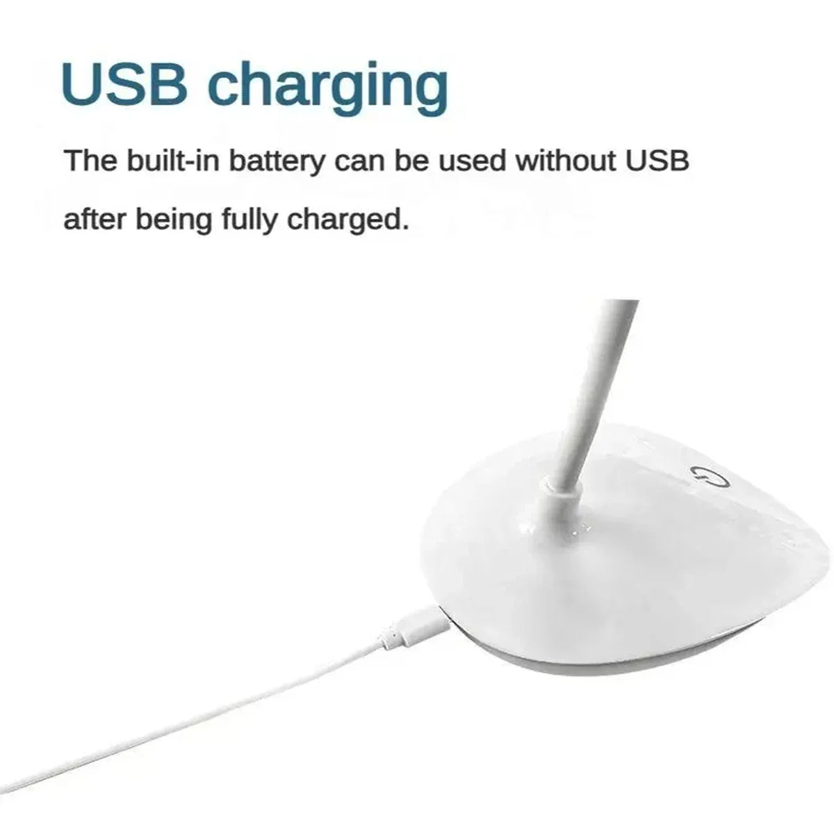 Smart Touch LED Desk Lamp - Portable & USB Rechargeable
