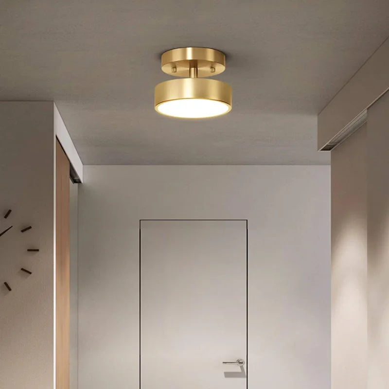 Brass Glow: Modern LED Chandelier Fixture