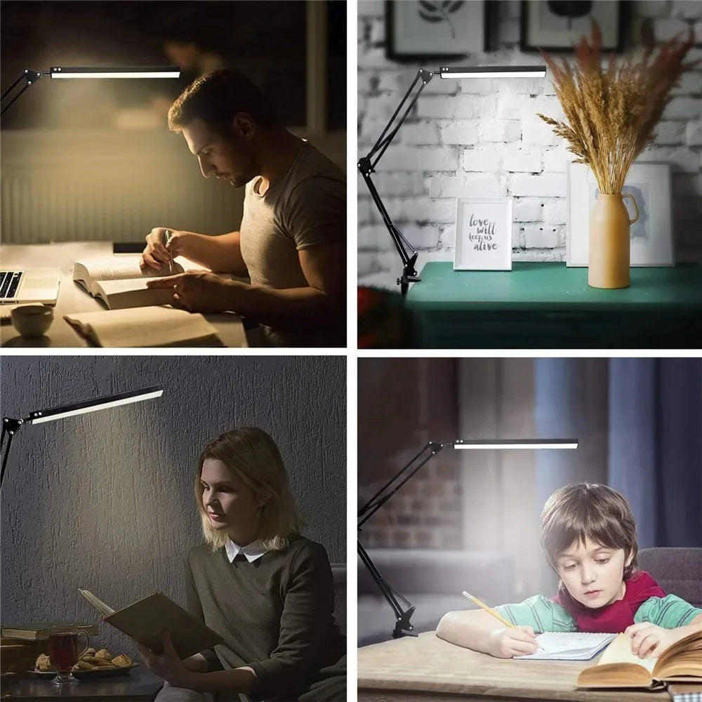 FlexiBright 10W Clamp LED Desk Lamp - Dimmable Light