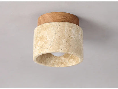 Travertine Stone Ceiling Light