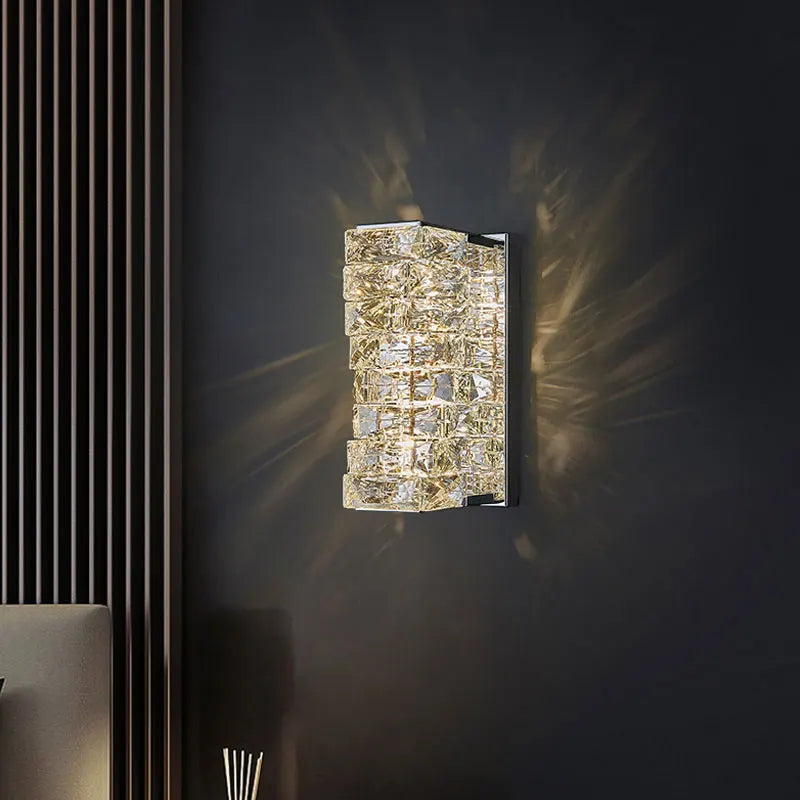 Elegant Crystal LED Wall Sconce for Luxe Interiors