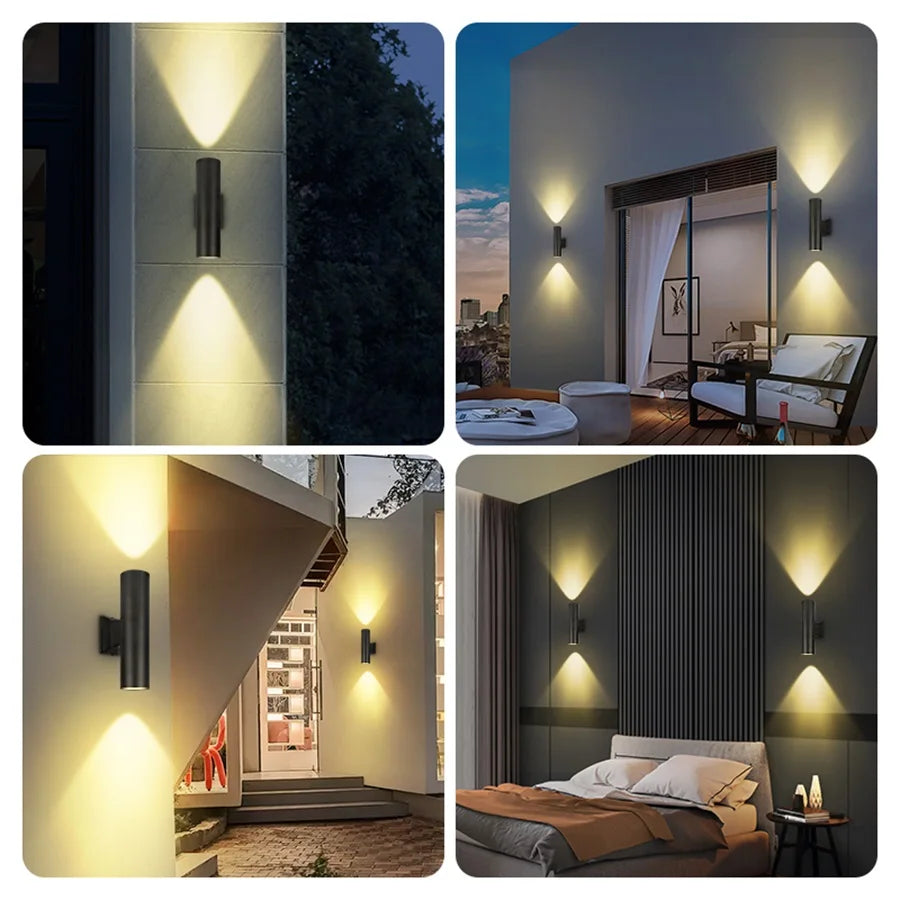 TriColor LED Outdoor Wall Light - IP65 Waterproof