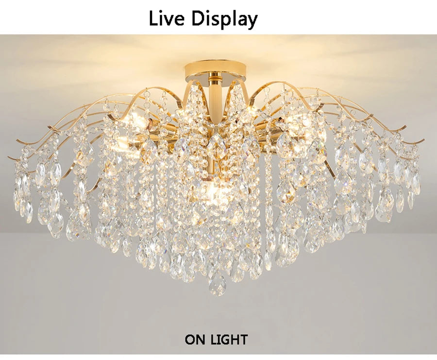 Gold Crystal Chandelier