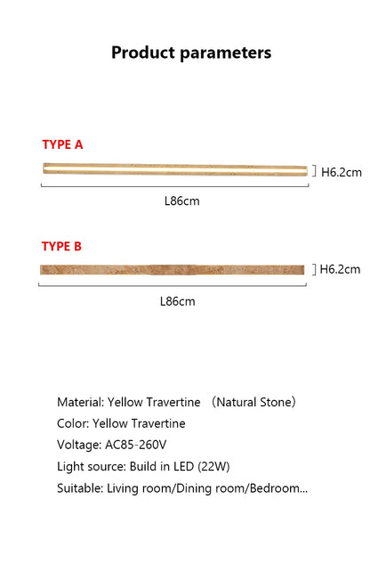 Travertine Glow: Modern Wall Sconce