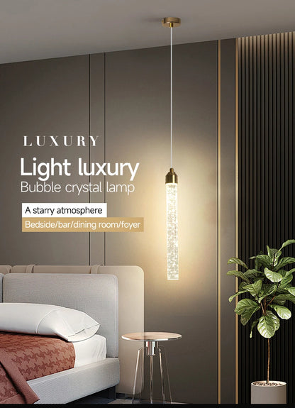 Radiant Luxe Crystal Pendant with Gold Accents