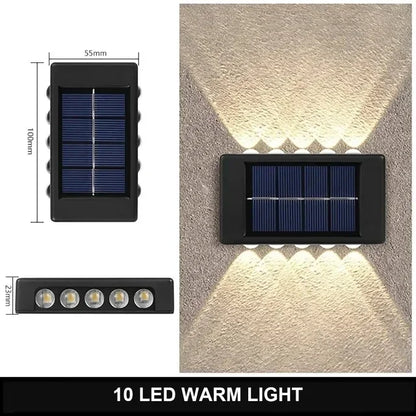 LumiGuard Solar Wall Light - 12 LED Waterproof Lamp