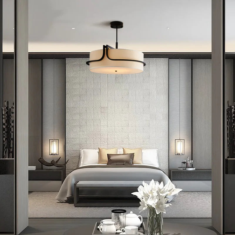 Fabric Shade Chandelier