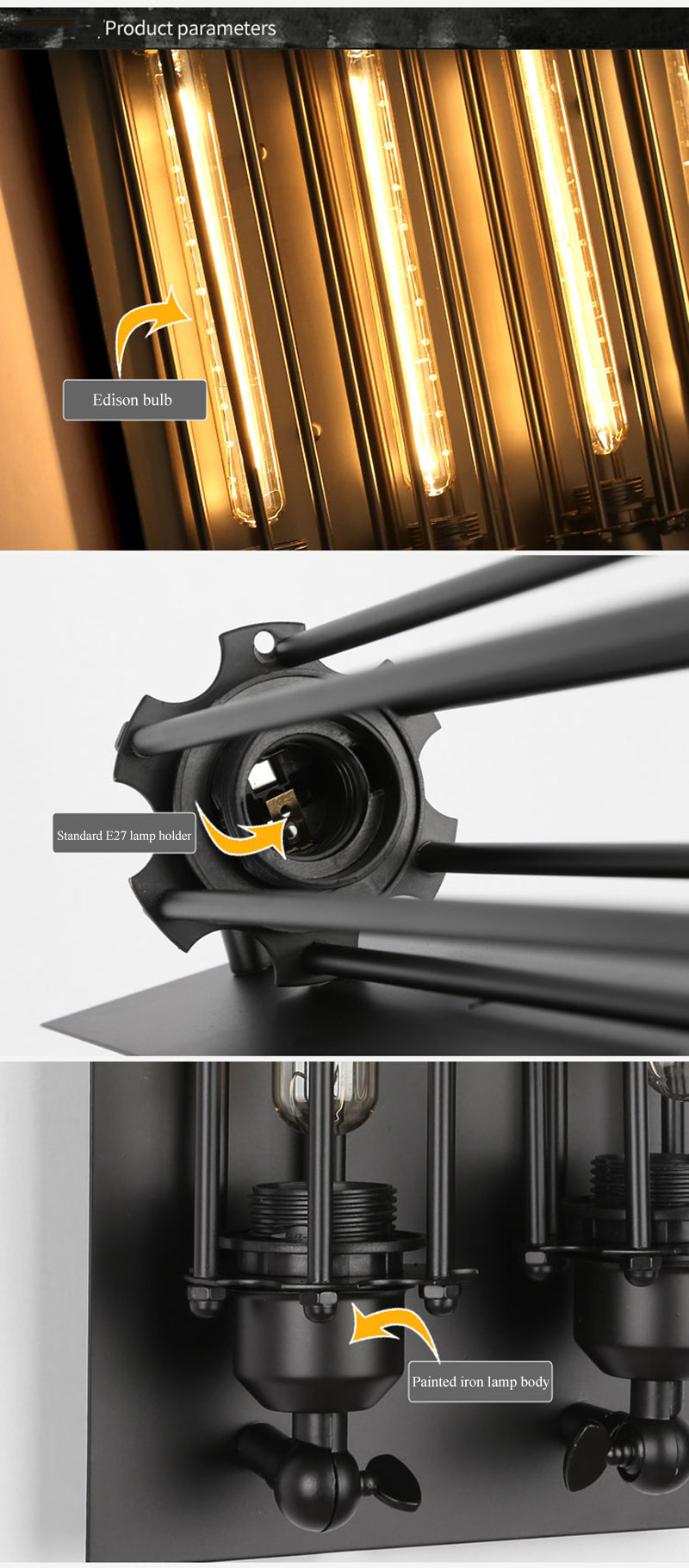Retro Iron Wall Light