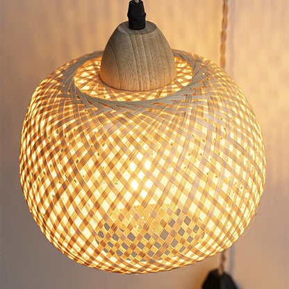 Bamboo Lantern Wall Lamp