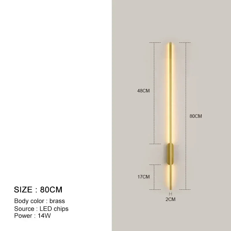 Modern Long LED Wall Lights for Bedroom