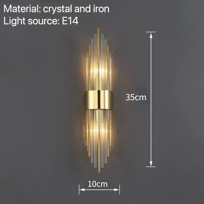Crystal Bedside Wall Lamp
