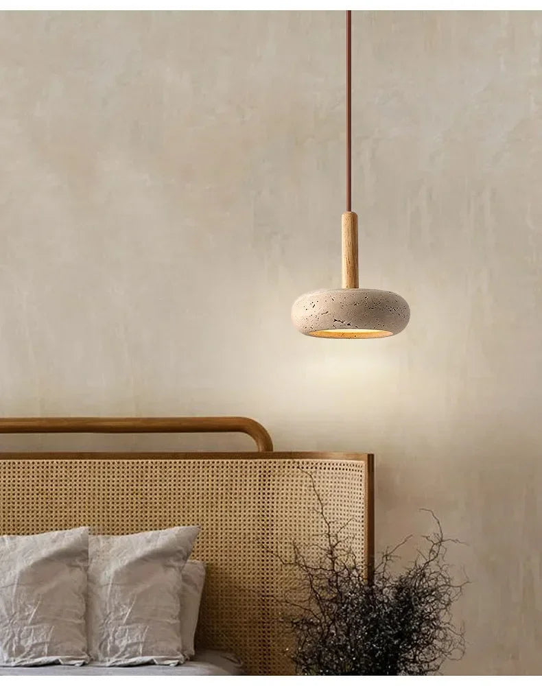 Travertine Disc Pendant
