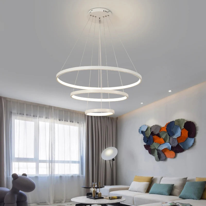 Iron Ring Ceiling Chandelier