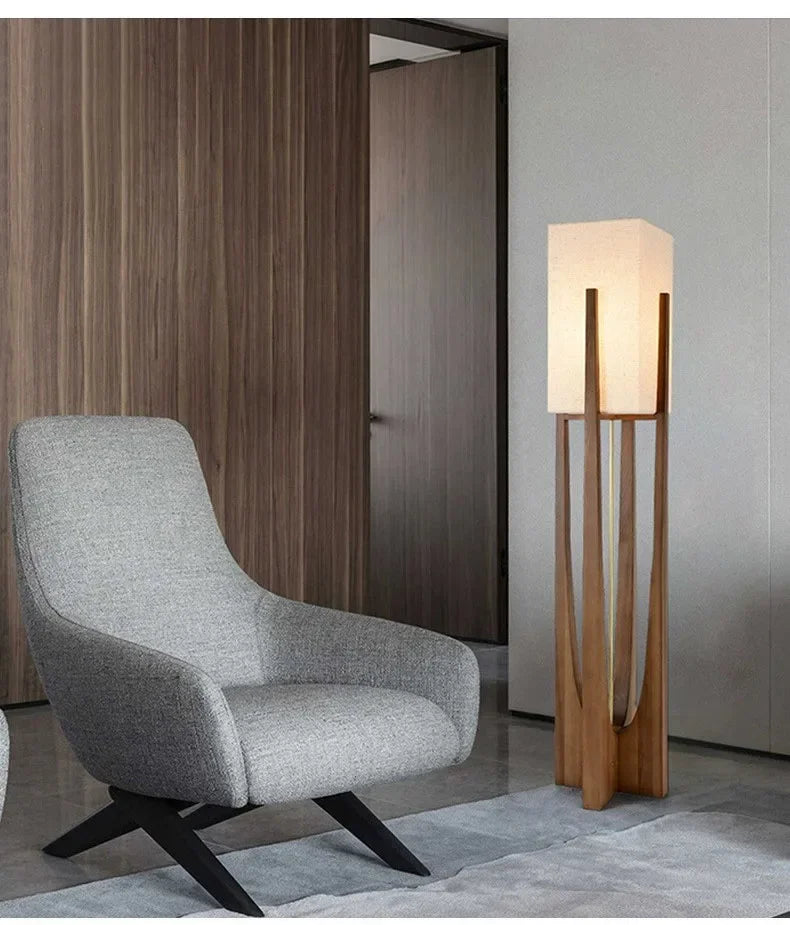 Fairbanks Floor Lamp Wooden Floor Lamp