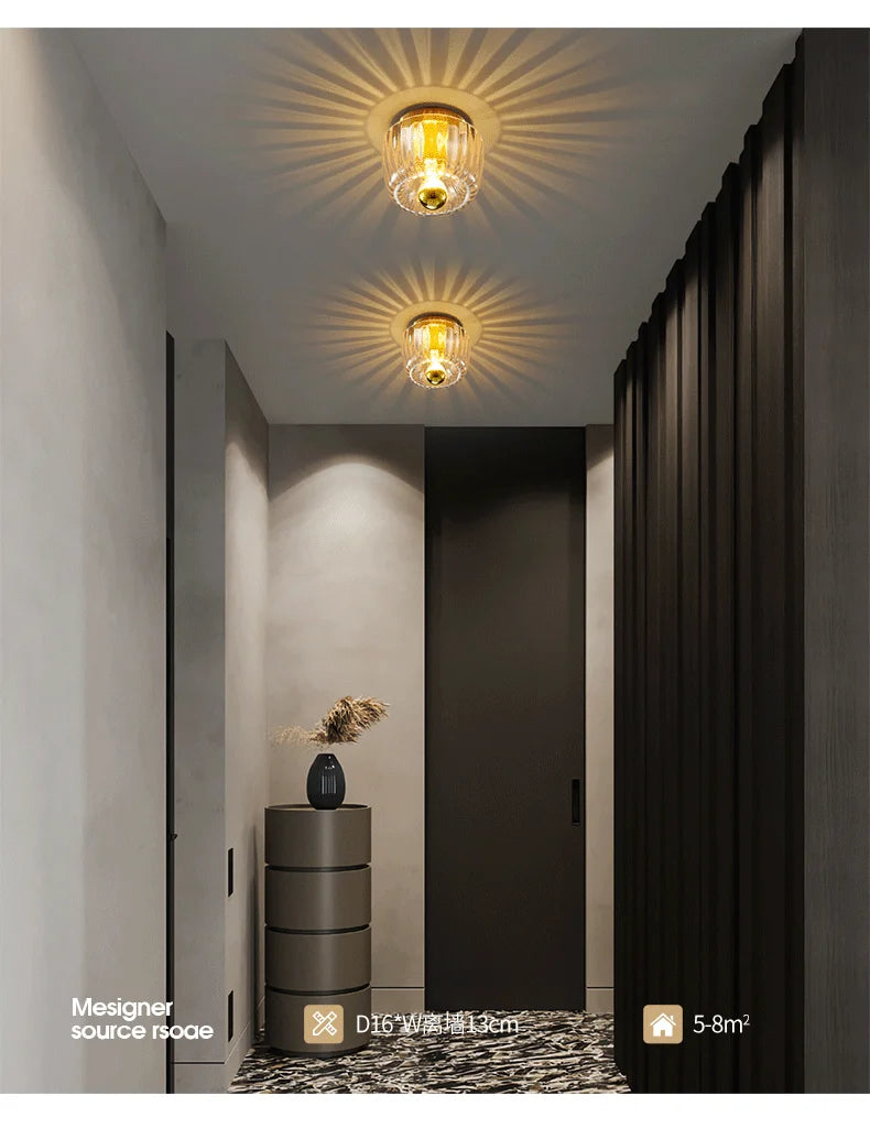 Elegant LED Glass Wall Sconce for Modern Spaces