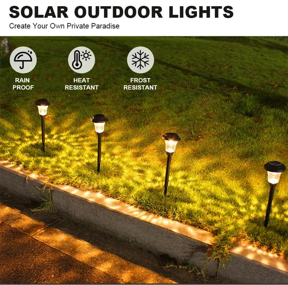 GlowPath Solar Garden Lights - Waterproof LED Elegance