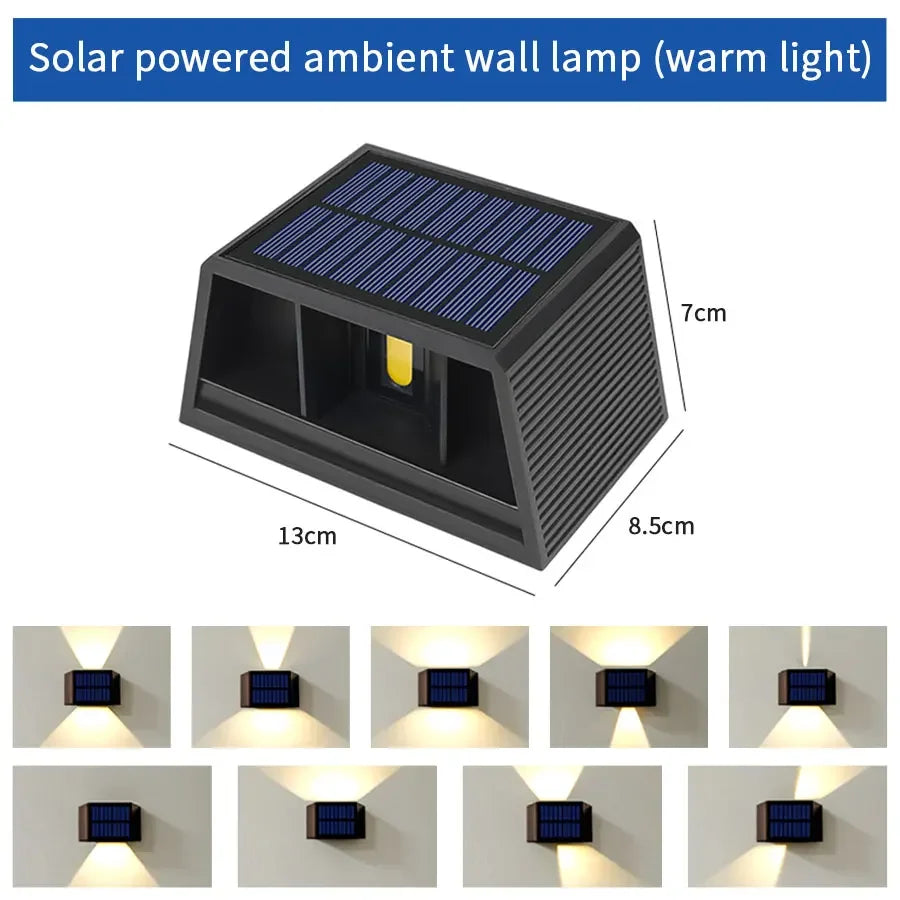 SolarGlow Up & Down Wall Lamp Garden Decor