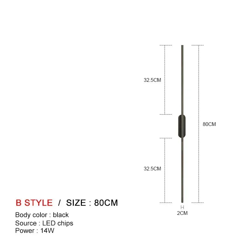 Modern Long LED Wall Lights for Bedroom
