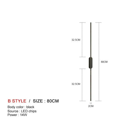 Modern Long LED Wall Lights for Bedroom