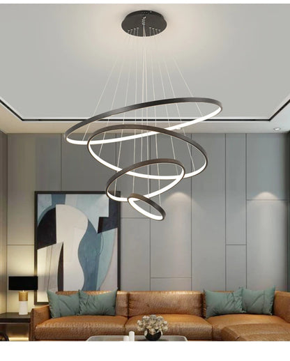 Iron Ring Ceiling Chandelier