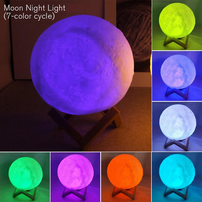 Galactic Moon Glow: Kids' Night Light Delight