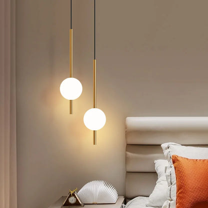 Glass Globe Bedside Pendant