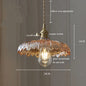 IWHD Nordic Vintage Copper Glass LED Pendant Light Fixtures