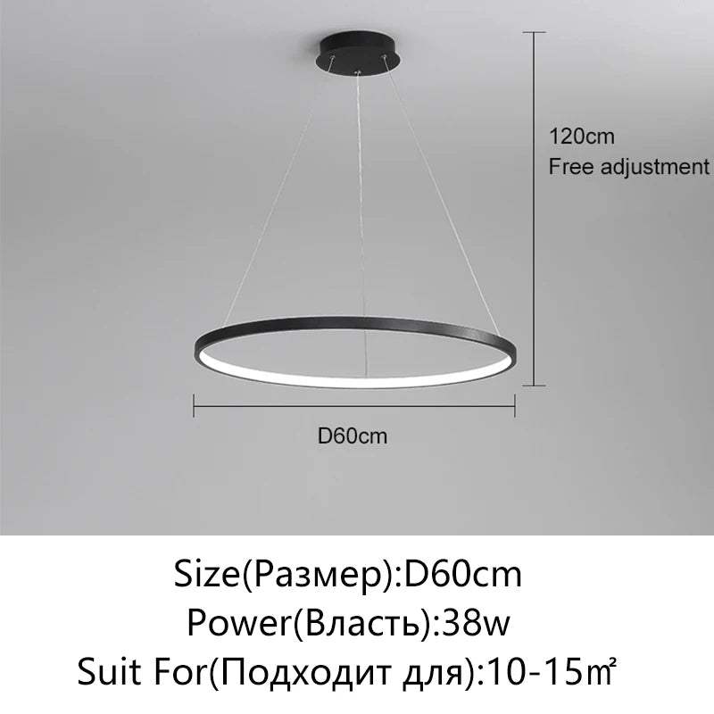Round LED Ring Pendant