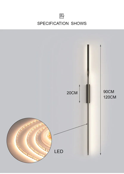 Elegant Black LED Wall Sconce for Modern Spaces