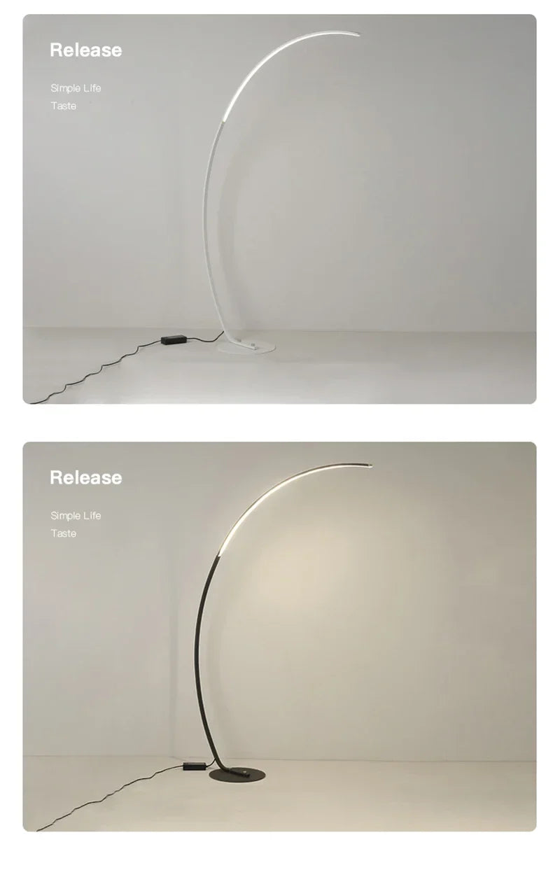 Nordic LED Corner Light Arc RGB Floor Lamps