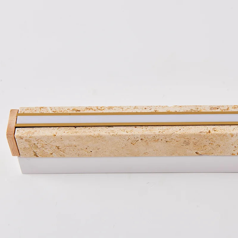 Travertine Glow: Modern Wall Sconce
