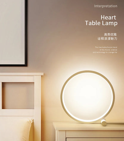 GlowRing Touch LED Desk Lamp - Modern Minimalist