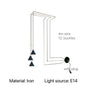 GeoLine Mini Cone Ceiling Light